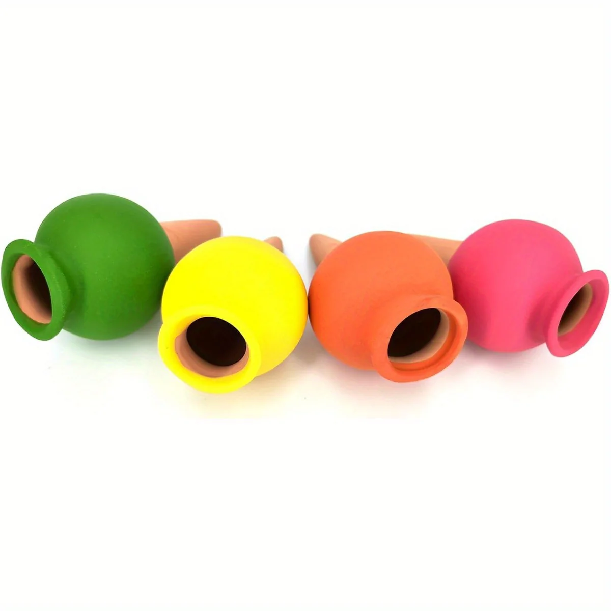 4 Packs Terracotta Self Watering Devices Premium Self Watering Spikes Upgraded Planter Insert Device Irrigation Dripper Professional Garden Automatic Plant Accessories (Clay Pots)